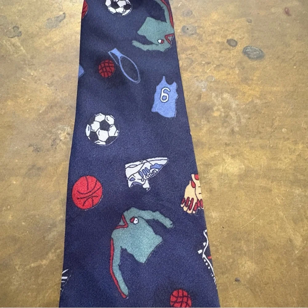 Michael James Boy's‎ Clip On Tie Navy Sports Pre-tied Soccer Basketball Church